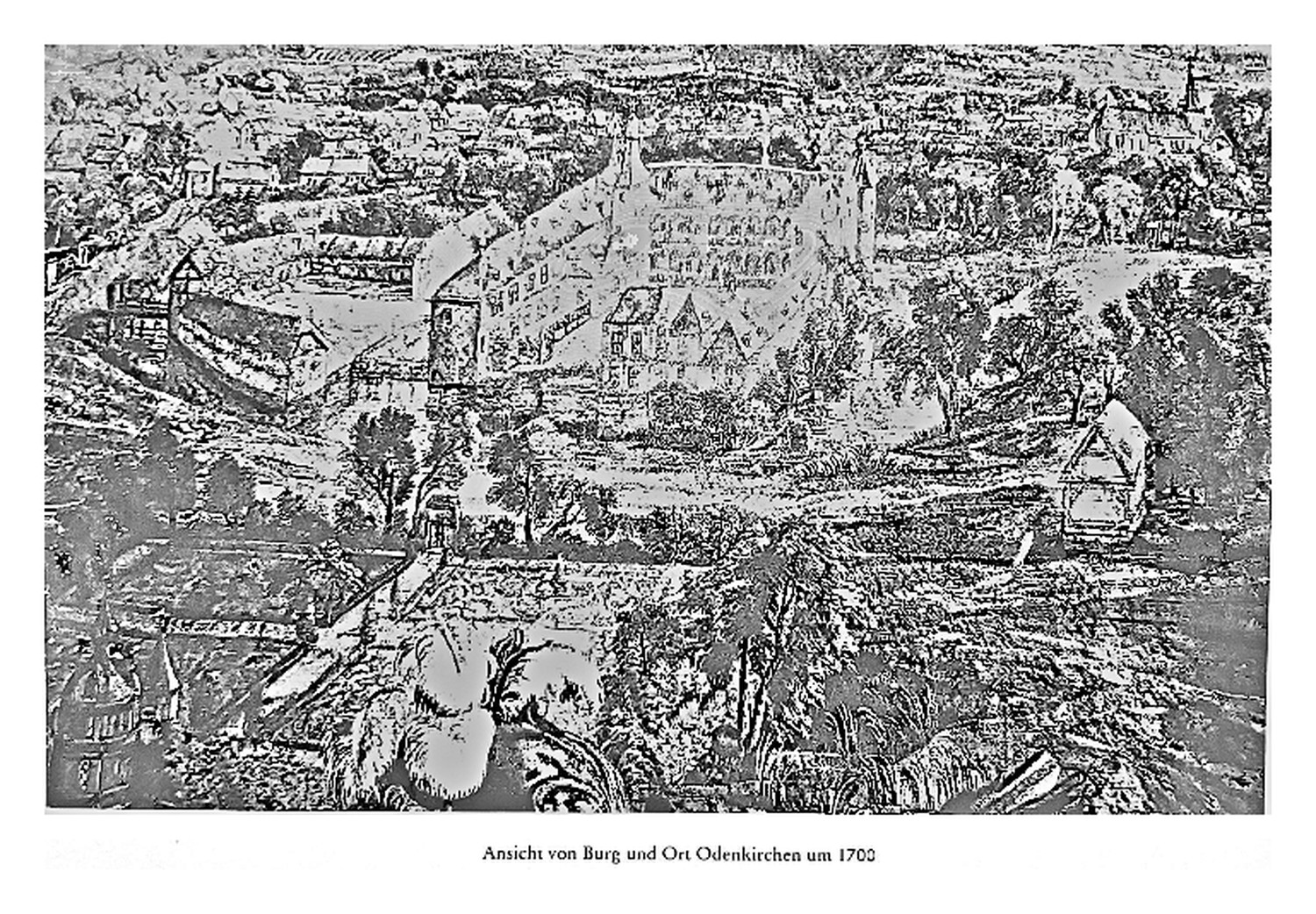 Burg und Ort Odenkirchen um 1700